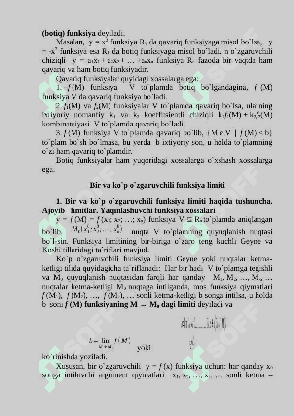 Normal funksiyalar. Funksiyani uzgaruvchilar buyicha yoyish 7