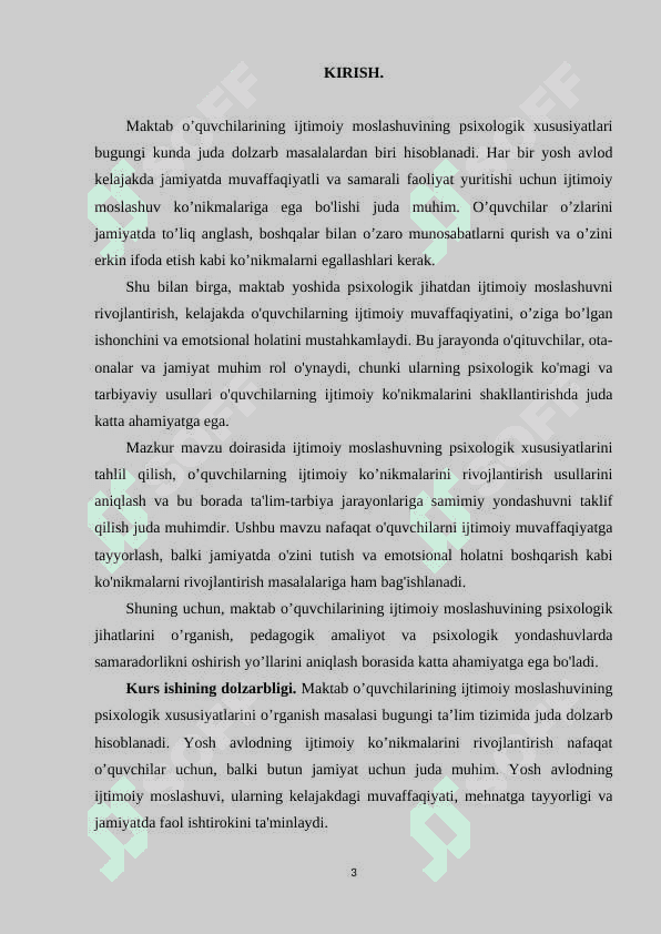 Maktab o’quvchilarining ijtimoiy moslashganligining psixologik xususiyatlari 3
