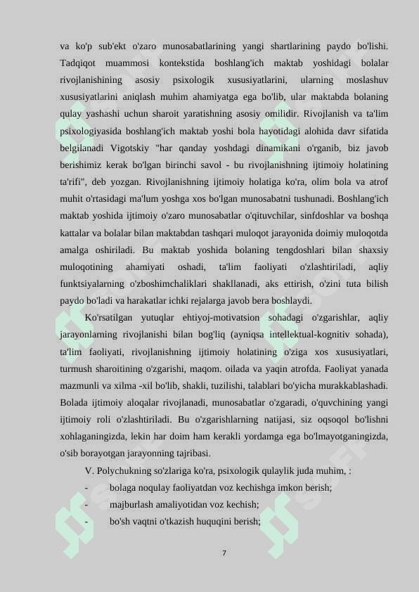 Maktab o’quvchilarining ijtimoiy moslashganligining psixologik xususiyatlari 7