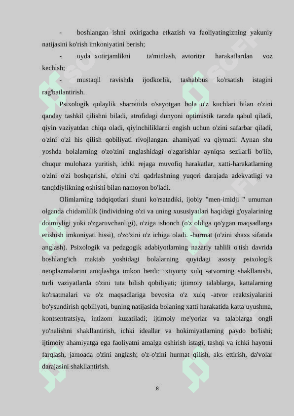 Maktab o’quvchilarining ijtimoiy moslashganligining psixologik xususiyatlari 8