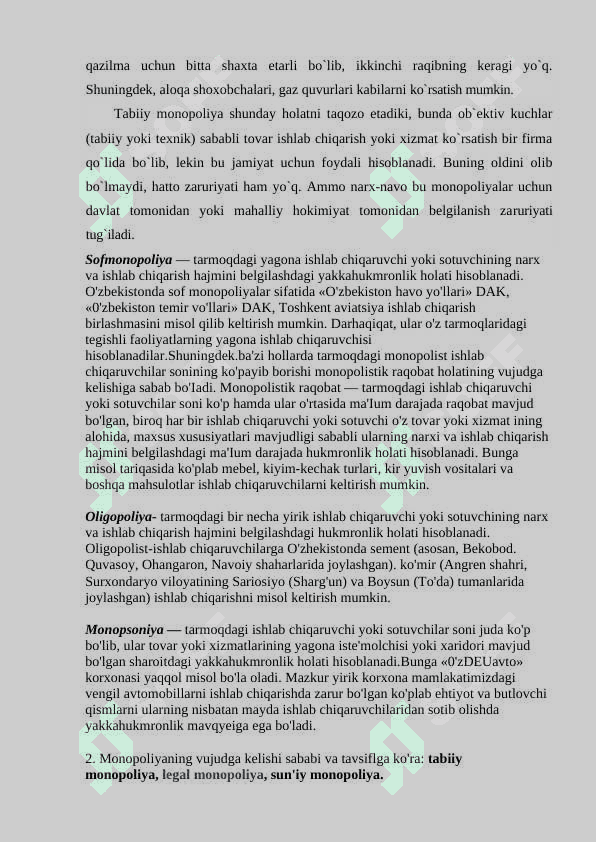 Monopoliya va Monopsoniya 4