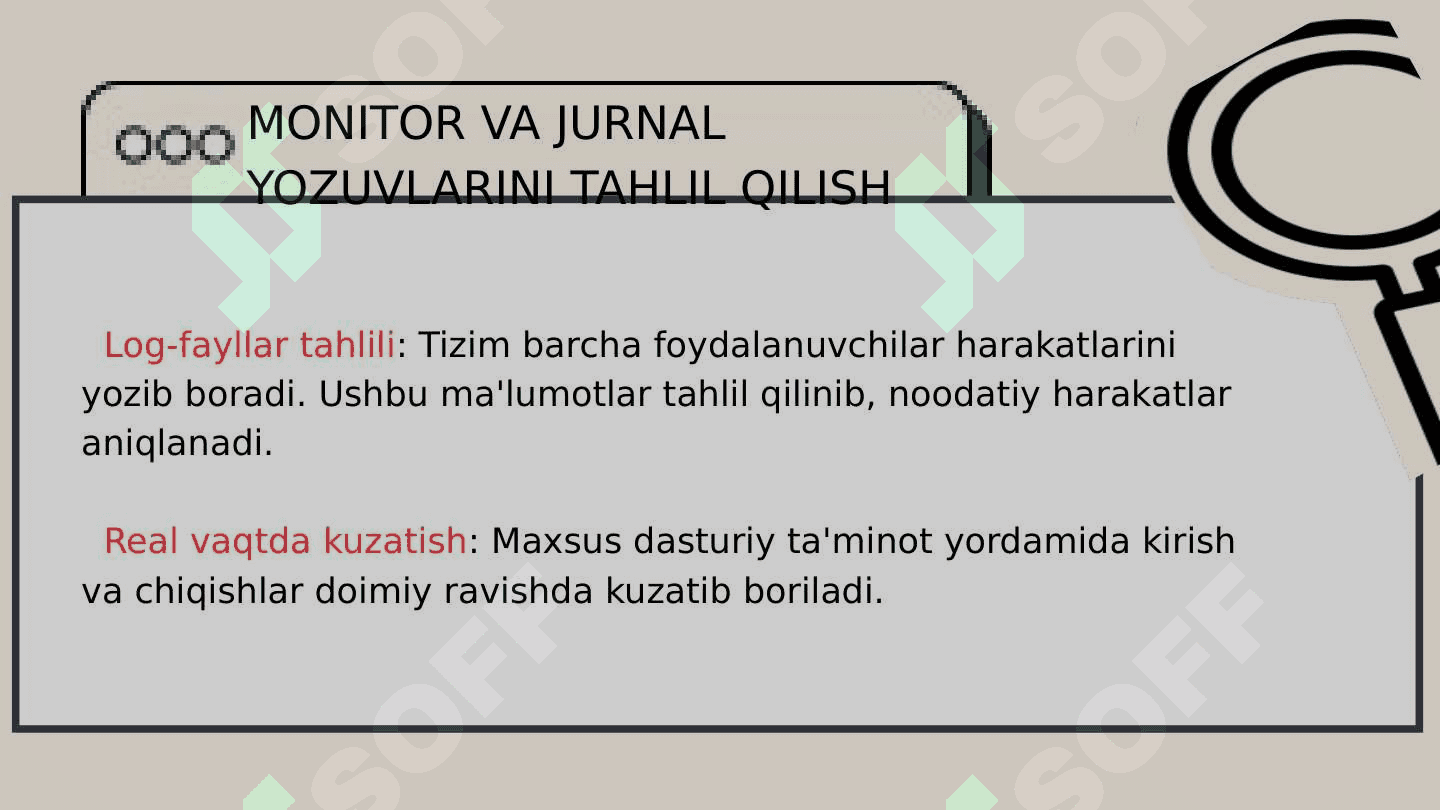 Axborot tizimlari va resurslaridan ruxsatsiz foydalanishlarni aniqlash uslubiyati 4