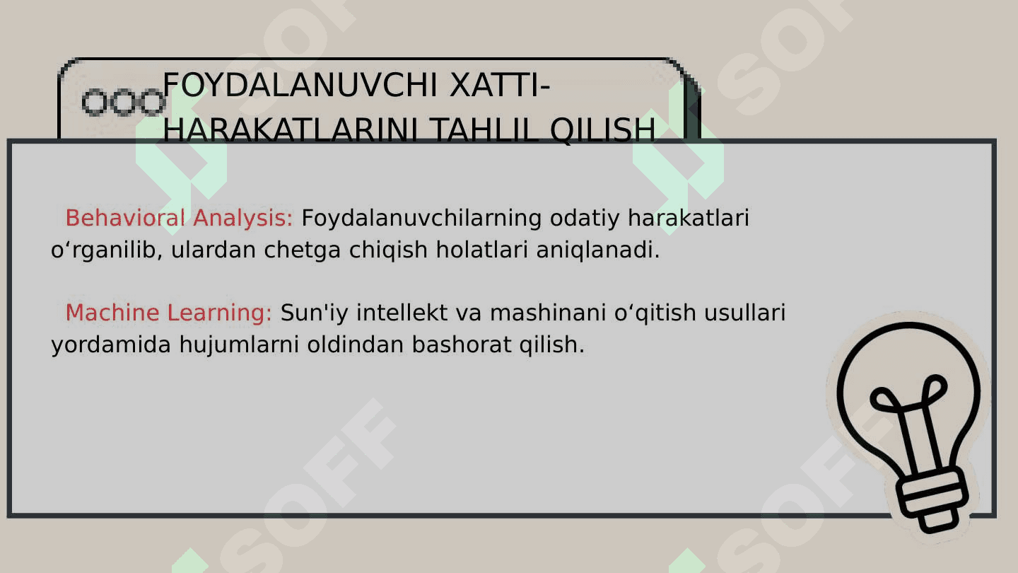 Axborot tizimlari va resurslaridan ruxsatsiz foydalanishlarni aniqlash uslubiyati 6