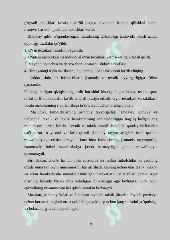 FUTBOL O’YINIDA HARAKATLANISH TEXNIKASINI O’RGATISH. 3