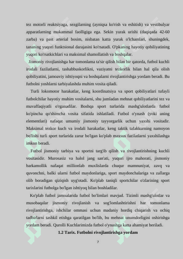 FUTBOL O’YINIDA HARAKATLANISH TEXNIKASINI O’RGATISH. 7