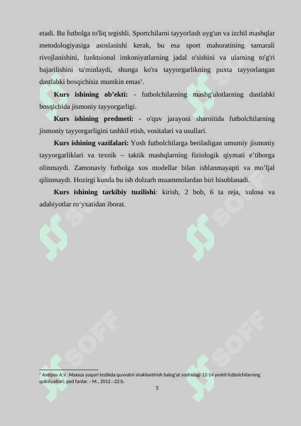 FUTBOL O’YININI O’RGATISHDA UMUMRIVOJLANTIRUVCHI MASHQLAR HARAKAT FUNKTSIYASINI SHAKLLANTIRISH VOSITASI 4