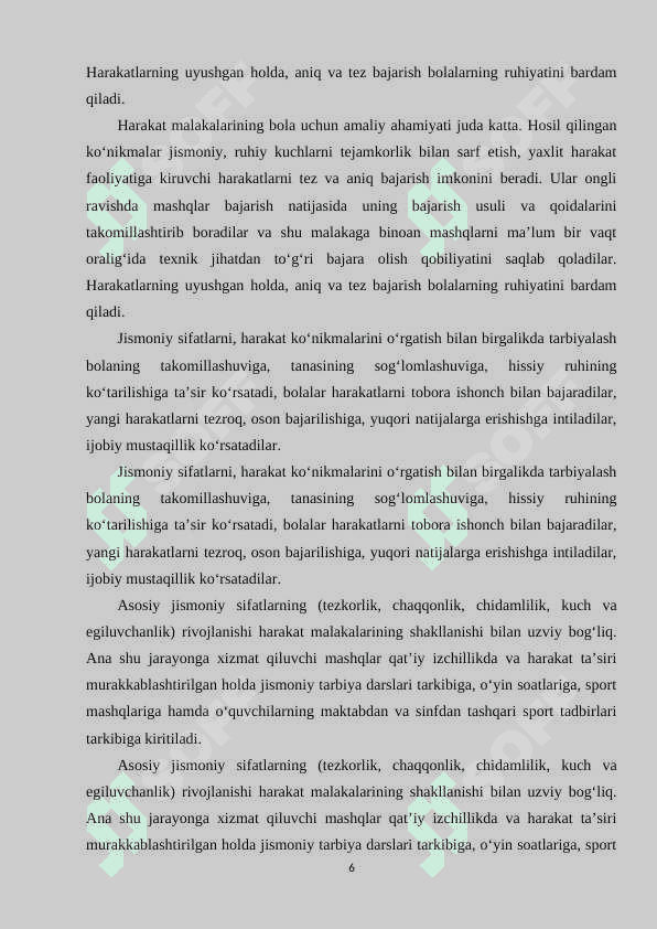 HARAKAT MALAKALARINING TASHKIL ETISH QONUNIYATLARI 5
