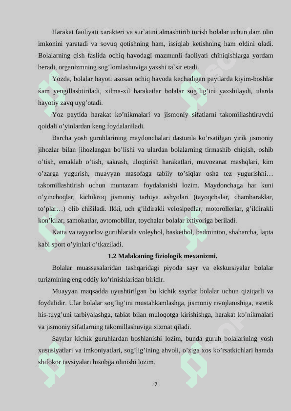 HARAKAT MALAKALARINING TASHKIL ETISH QONUNIYATLARI 8