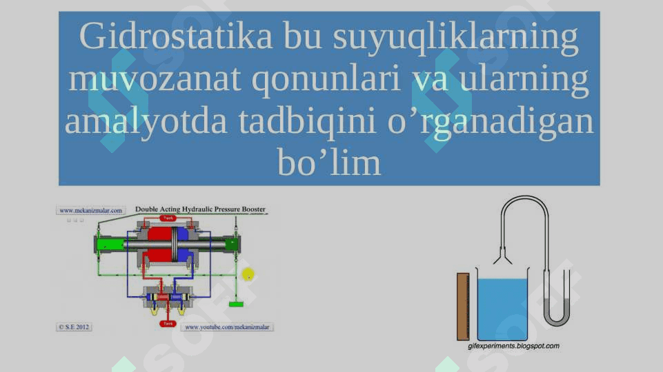 Gidrostatika(idial, haqiqiy, gidrostatikaning asosiy tenglamasi) 3