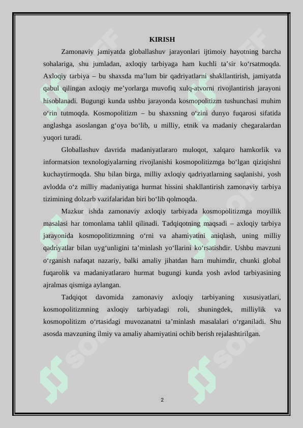Zamonaviy axloqiy tarbiyada kosmopolitizmga moyillik 2
