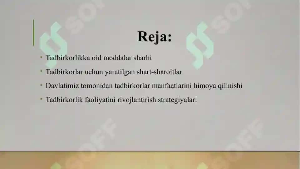 KONSTITUTSIYADA TADBIRKORLARGA BERILGAN KAFOLATLAR 2