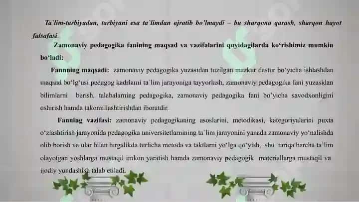 PEDAGOGIKA VA TA’LIM FANI YUZASIDAN SEMINAR MASHG‘ULOTI 4