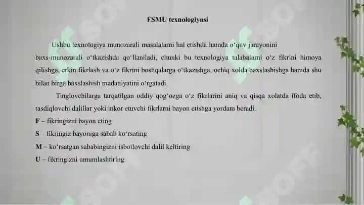 PEDAGOGIKA VA TA’LIM FANI YUZASIDAN SEMINAR MASHG‘ULOTI 5