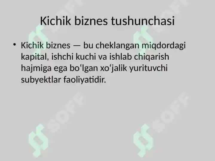 Kichik biznes va tadbirkorlik faoliyatini tashkil etish va boshqarish 3