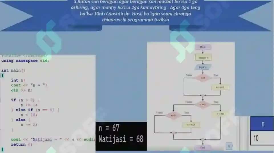 C++ dasturlash da if operatori 6