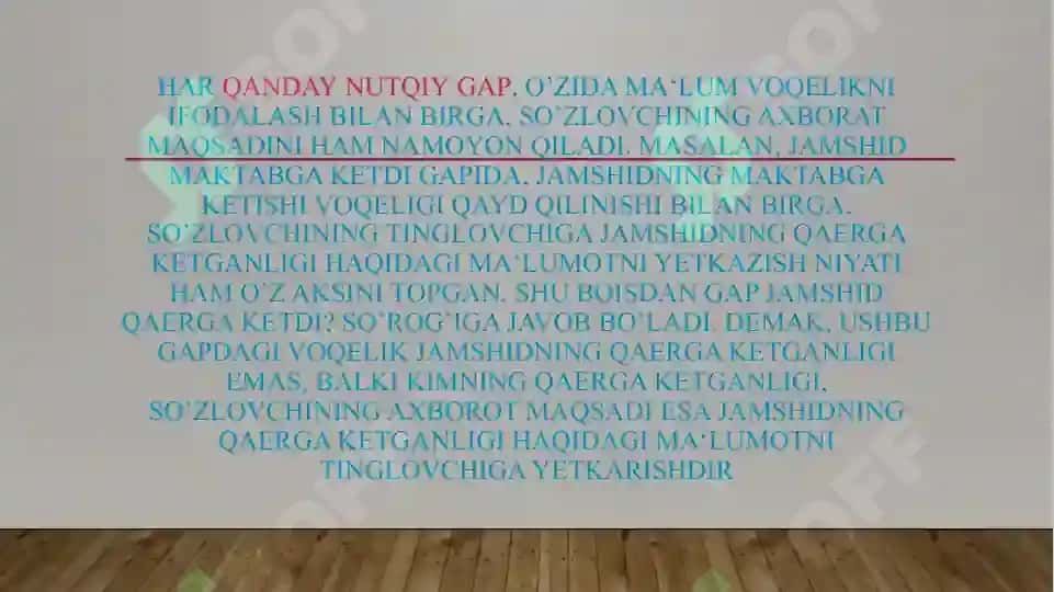 Gapning aktual bo`linishi 4