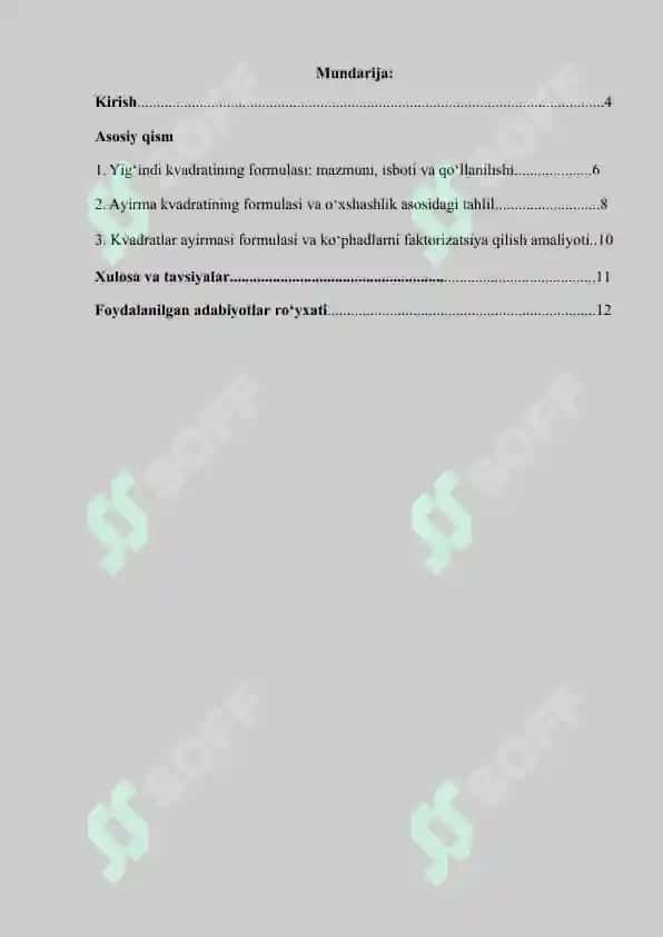 Qisqa ko‘paytirish formulalari 3