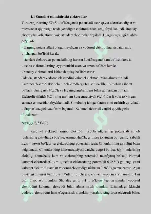 Elektrod potensiallarni aniqlash usullari 6