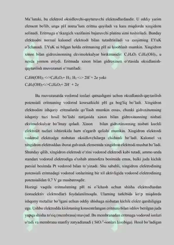 Elektrod potensiallarni aniqlash usullari 7