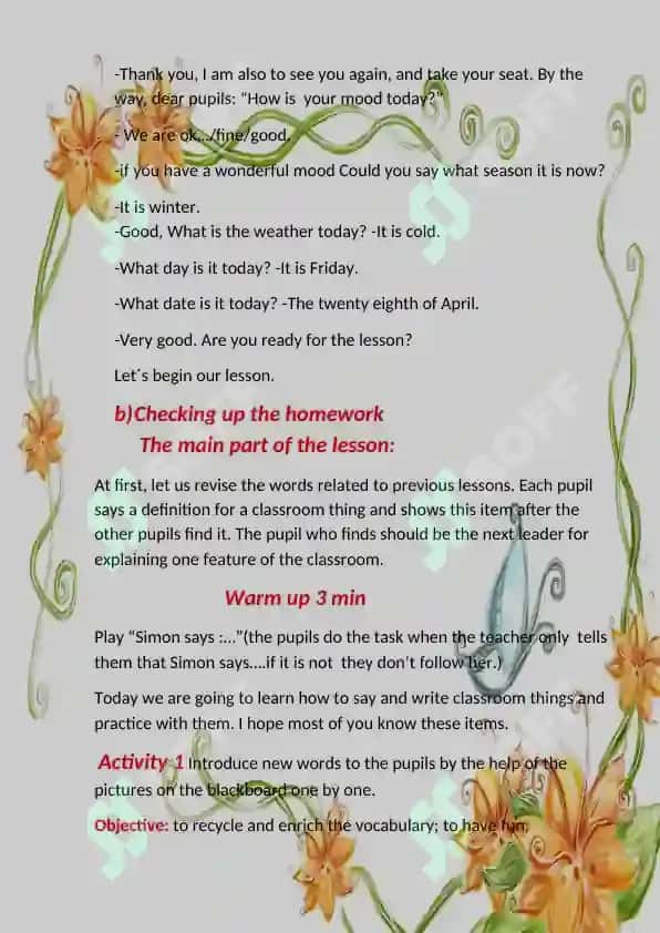 Unit 7 IN THE CLASSROOM Lesson 1 Classroom things 4
