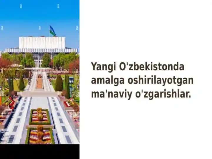 Ma’naviy o’zgarishlar 1