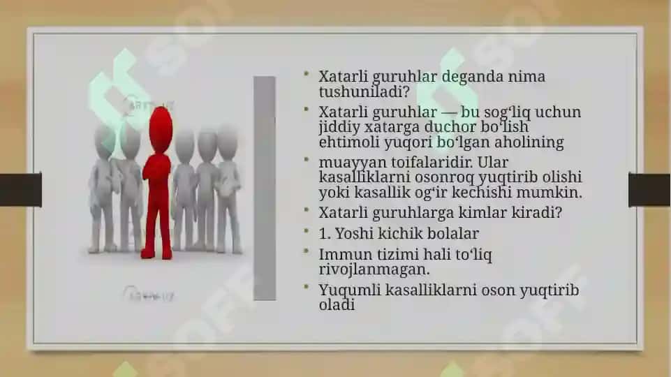 PROFILAKTIKAGA MUHTOJ BOʻLGAN YUQORI XATARLI GURUHLAR 5