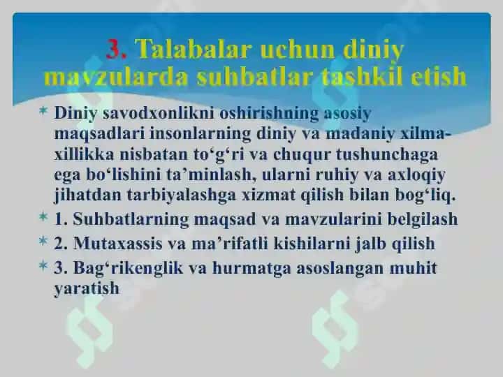 Diniy savodxonlikning ahamiyati 3