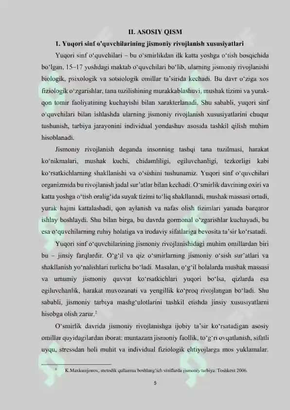 Yuqori sinf o'quvchilari jismoniy tarbiyasi 5