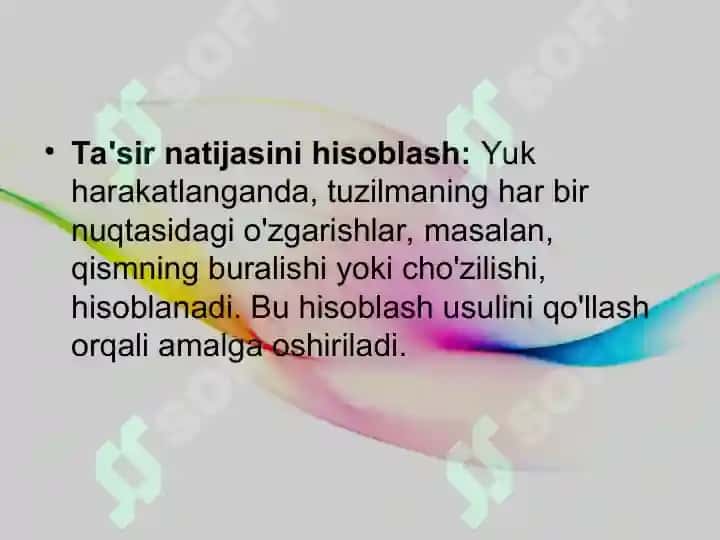 Ta'sir chiziqlarini qurishning kinematik usuli 4