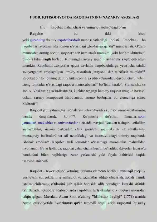 Iqtisodiyotda raqobatni qo'llab quvatlash. Monopolyalar va antimonopol siyosat 4