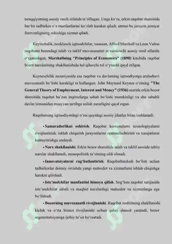 Iqtisodiyotda raqobatni qo'llab quvatlash. Monopolyalar va antimonopol siyosat 5