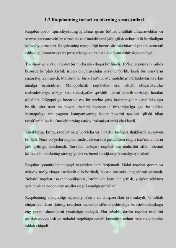 Iqtisodiyotda raqobatni qo'llab quvatlash. Monopolyalar va antimonopol siyosat 7