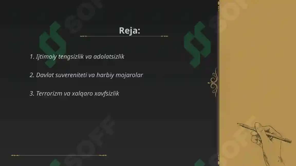 XXl asrdagi global siyosiy huquqiy muommolar 2