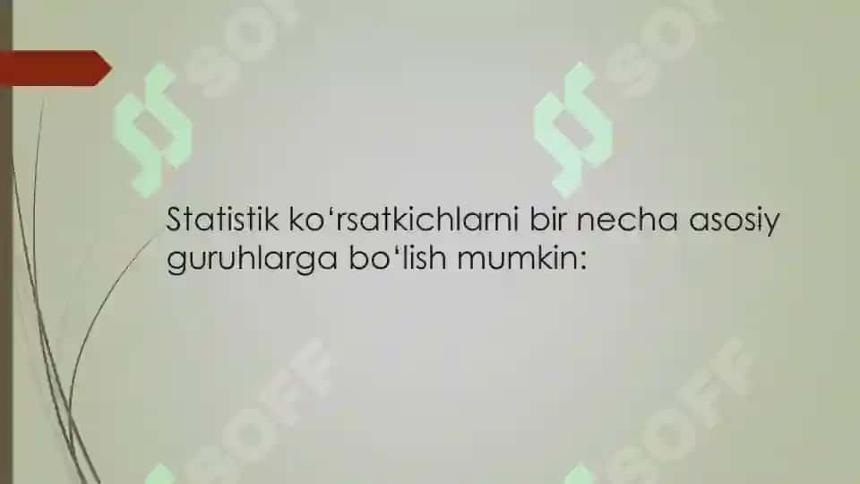 Statistik ko‘rsatkichlar 3