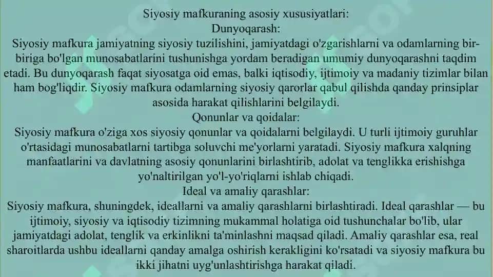 Siyosiy mafkura 4