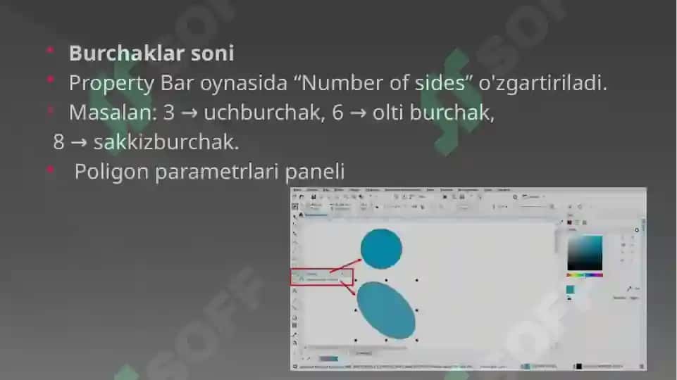 coreldrawda Poligon uskunasi bilan ishlash 3