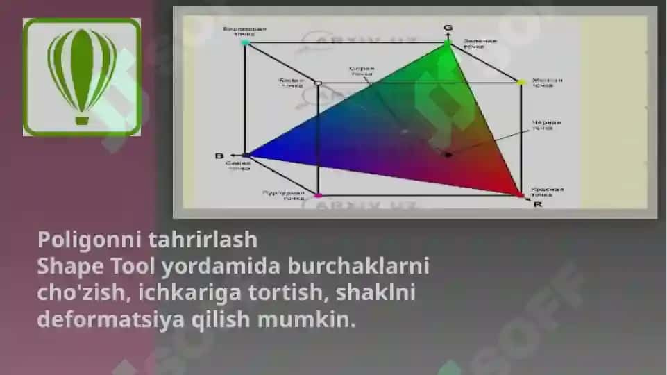 coreldrawda Poligon uskunasi bilan ishlash 4