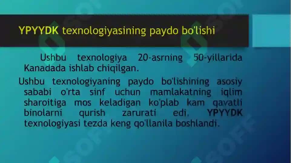 Yengil po'latdan yasalgan yupqa devorli konstruktsiyalar (YPYYDK) 3