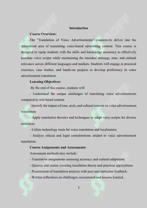 Voice Advertisement Translation, Theoretical Foundations and Practical Applications 3
