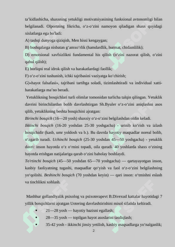 YETUKLIK VA KEKSALIK DAVRINING PSIXOLOGIK XUSUSIYATLARI 2