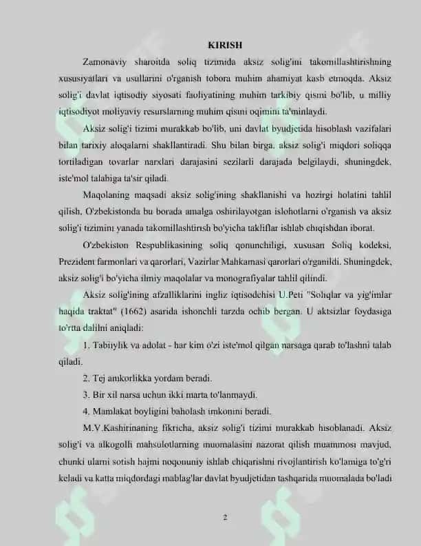 Aksiz solig'i haqida 2