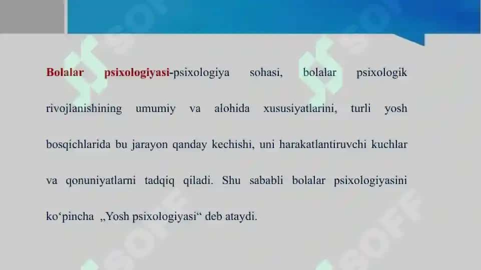 Bolalar psixologiyasi o‘quv fani sifatida 4