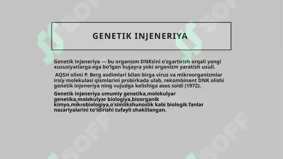 Stomatologiyada genetik injeneriya va biotexnologiya 3