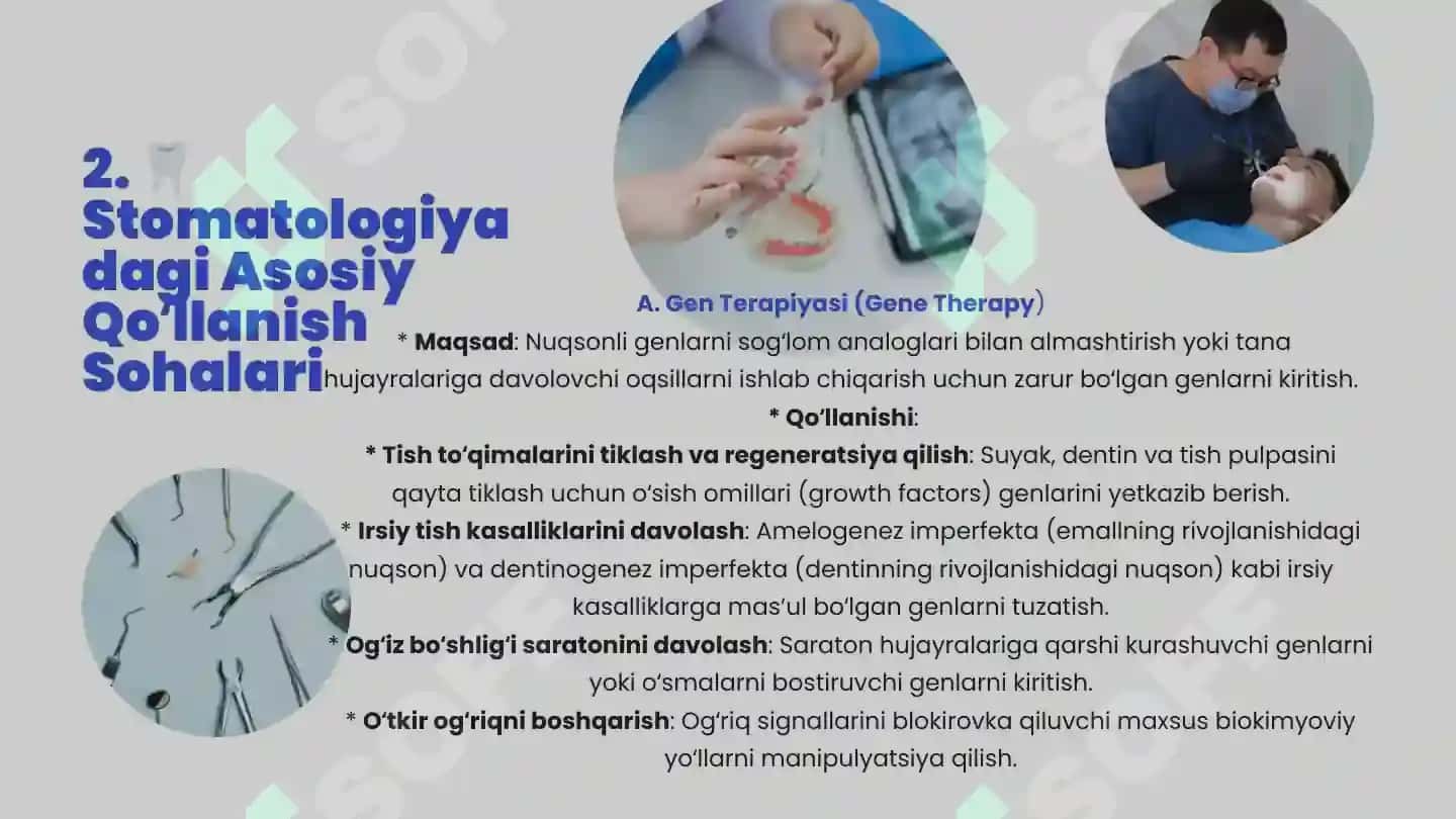 STOMATOLOGIYADA GENETIK INJENERIYA VA BIOTEXNOLOGIYA 3