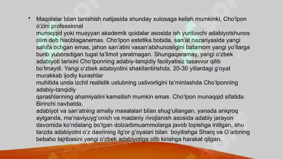 Abdulhamid Cho‘lpon hayot va ijodi 3