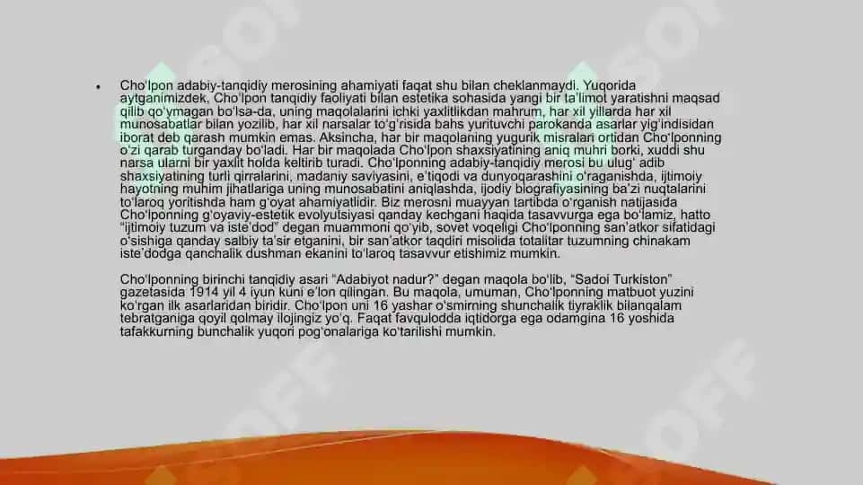Abdulhamid Cho‘lpon hayot va ijodi 4