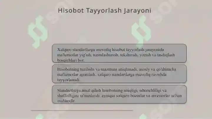 Moliyaviy hisobotning xalqaro standartlari asosida tuzilgan moliyaviy hisobot auditi. 4