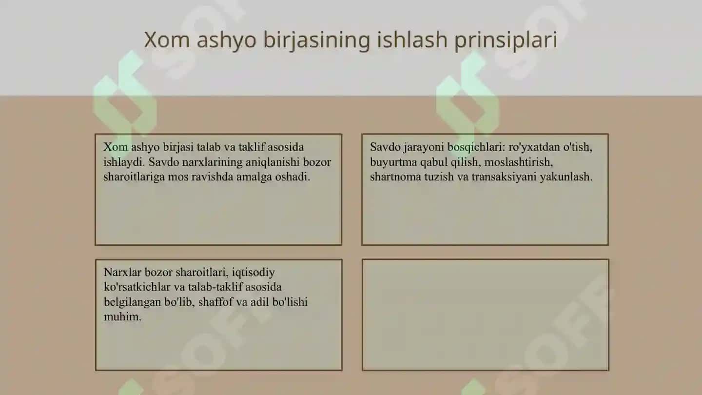 Xom ashyo birjasi 4