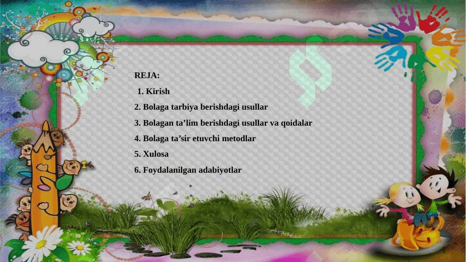 Oilada bolaga ta’sir ko’rsatuvchi qoidalar va usullar 2