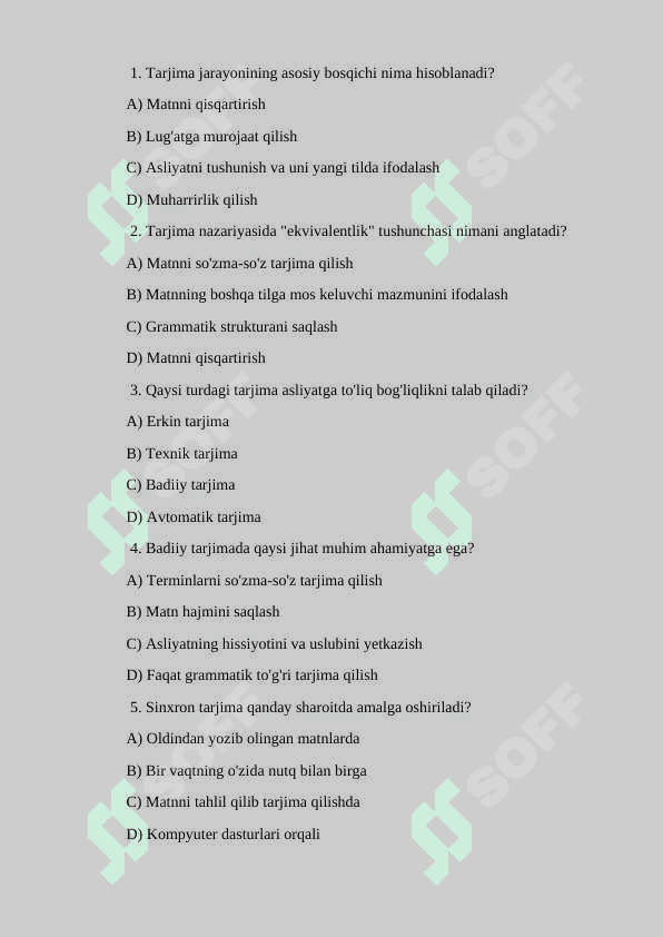 1. Tarjimaning mohiyati. Tarjima nima 2